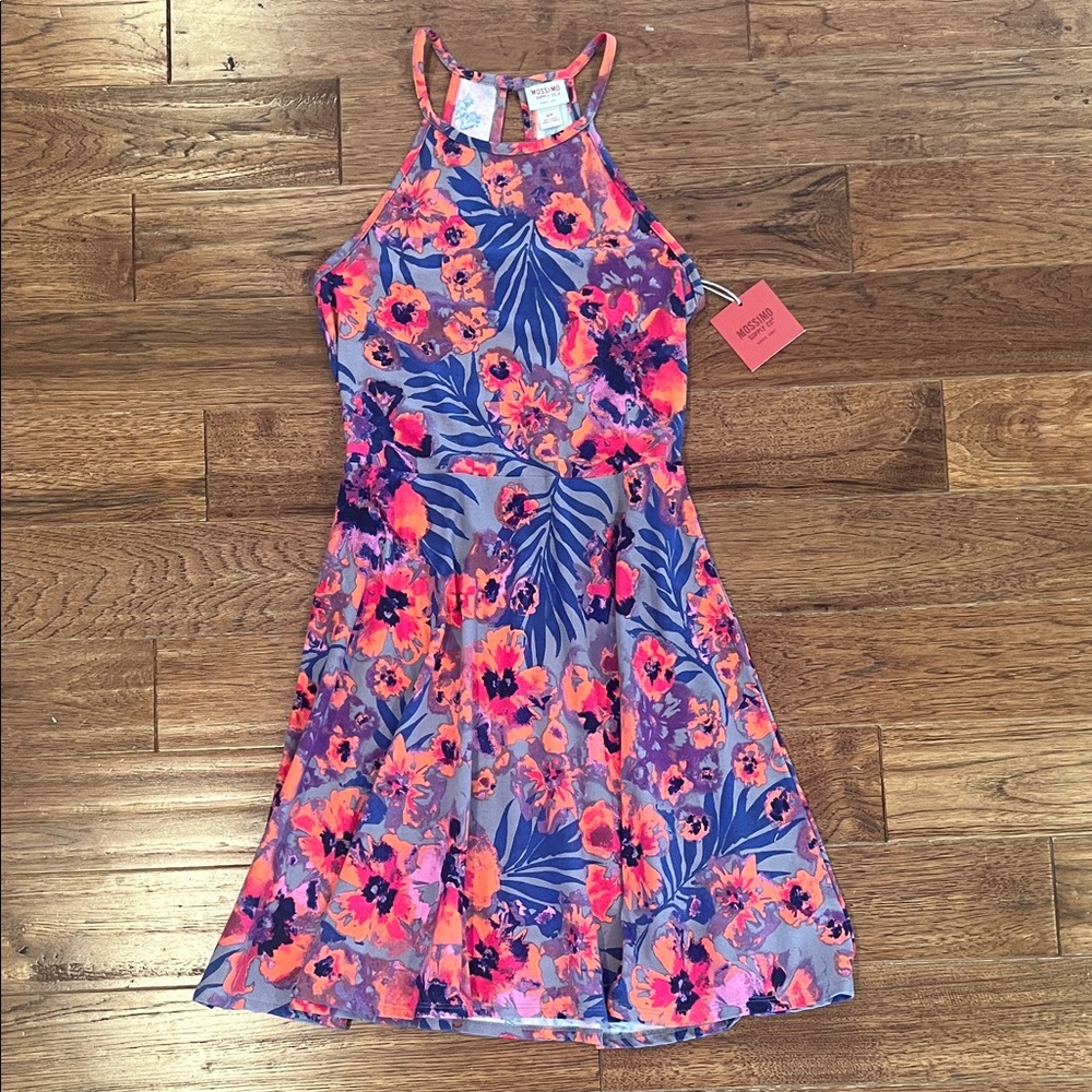 NWT Mossimo Skater Dress, Pink Floral Size S - Picture 2 of 8
